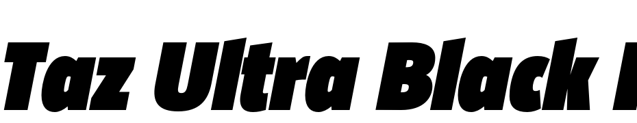 Taz Ultra Black Italic Font Download Free